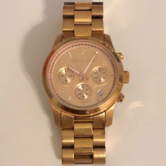 Michael Kors Accessories - Michael Kors Runway Rose Gold Watch